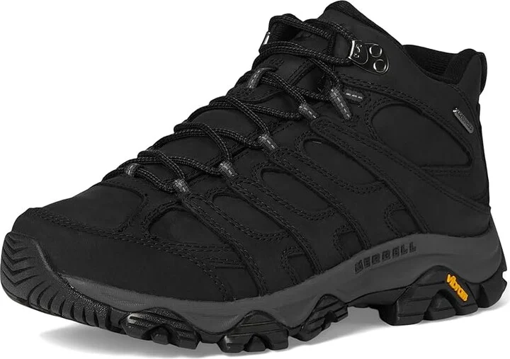 Merrell Moab 3 Prime Mid Waterproof Men's Shoes Black 1 : 7 W, Leather/Synthetic - Image 5