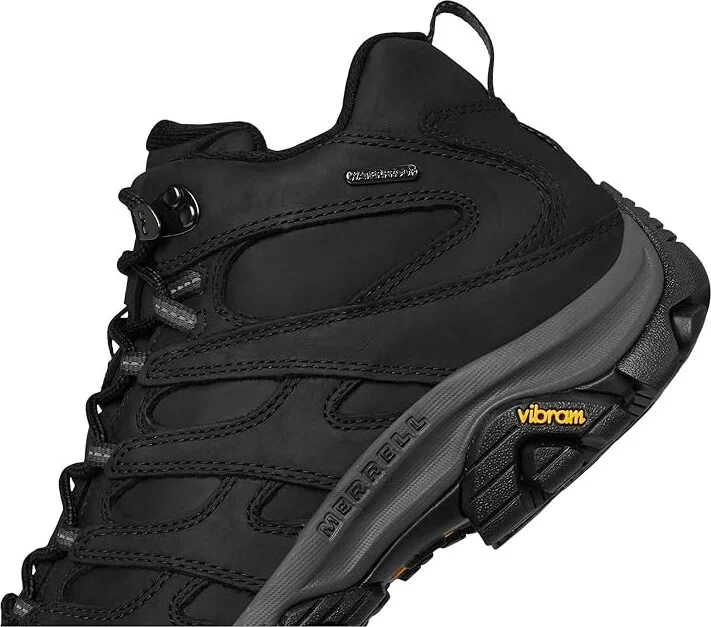 Merrell Moab 3 Prime Mid Waterproof Men's Shoes Black 1 : 7 W, Leather/Synthetic - Image 7