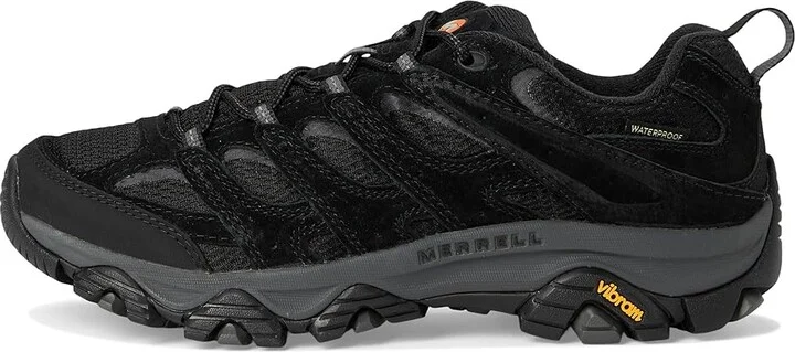 Merrell Moab 3 Waterproof Men's Shoes Black Night 1 : 7 M, Leather/Textile - Image 6