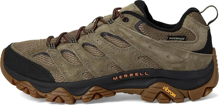 Merrell Moab 3 Waterproof Men's Shoes Olive/Gum 1 : 7 W, Leather/Textile - Image 6