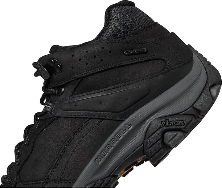 Merrell Moab Adventure 3 Mid WP Men's Shoes Black 1 : 9 W, Leather - Image 7