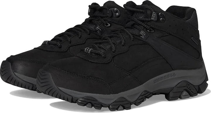 Merrell Moab Adventure 3 Mid WP Men's Shoes Black 1 : 9 W, Leather
