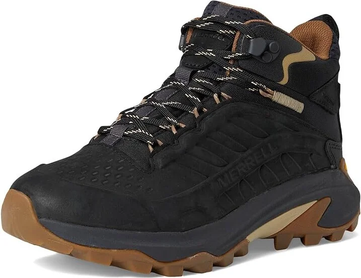 Merrell Moab Speed 2 Leather Mid Waterproof Men's Shoes Black : 14 M - Image 5