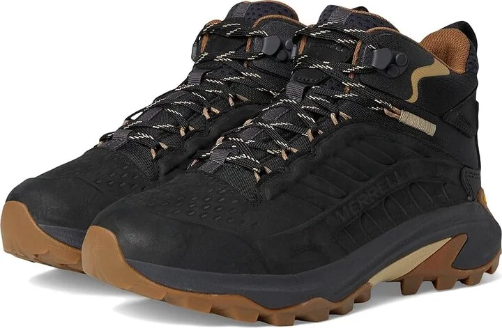 Merrell Moab Speed 2 Leather Mid Waterproof Men's Shoes Black : 14 M