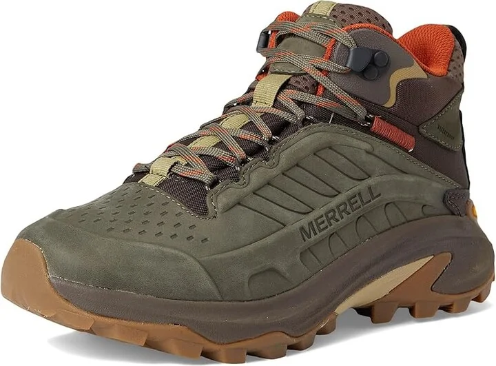 Merrell Moab Speed 2 Leather Mid Waterproof Men's Shoes Olive : 11 M - Image 5