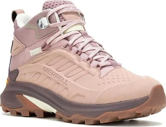 Merrell Moab Speed 2 Leather Mid Waterproof Women's Climbing Shoes Adobe Rose : 8 M