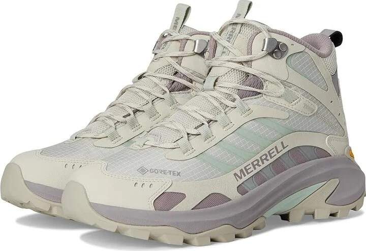 Merrell Moab Speed 2 Mid GTX Women's Climbing Shoes Greige : 8 M, Synthetic