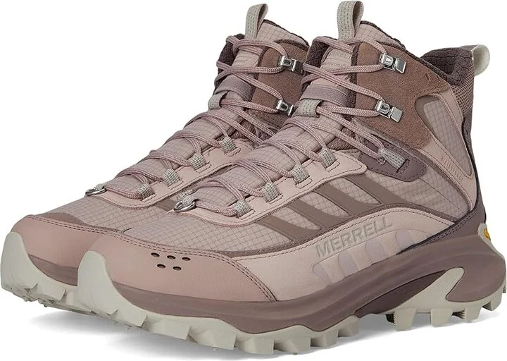 Merrell Moab Speed 2 Thermo Mid Waterproof Women's Climbing Shoes Adobe Rose : 5 M, Leather/Suede