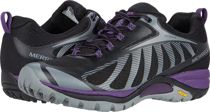 Merrell Siren Edge 3 Waterproof Women's Shoes Black/Acai : 5 M, Textile/Synthetic