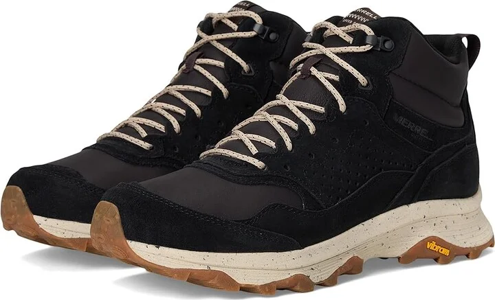 Merrell Speed Solo Mxd Mid Waterproof Men's Climbing Shoes Black/Dark Moss : 10 M, Leather/Suede