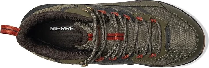 Merrell Speed Strike 2 Mid Waterproof Men's Climbing Shoes Olive : 7 M, Leather - Image 2