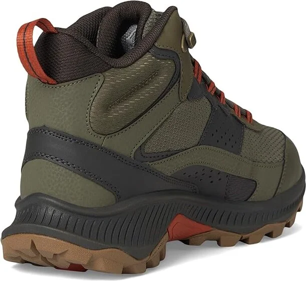 Merrell Speed Strike 2 Mid Waterproof Men's Climbing Shoes Olive : 7 M, Leather - Image 4