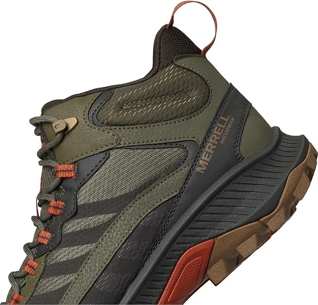 Merrell Speed Strike 2 Mid Waterproof Men's Climbing Shoes Olive : 7 M, Leather - Image 7