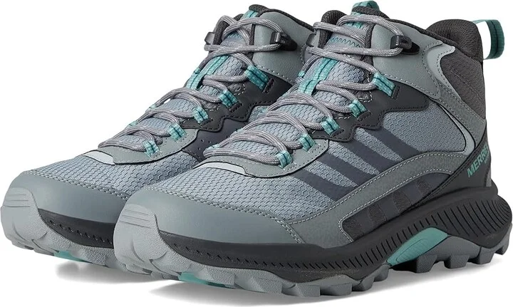 Merrell Speed Strike 2 Mid Waterproof Women's Climbing Shoes Monument : 11 M, Faux Leather/Mesh