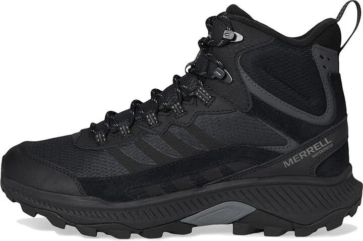 Merrell Speed Strike 2 Thermo Mid Waterproof Men's Shoes Black : 7 M, Leather - Image 6