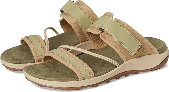 Merrell Terran 4 Slide Women's Shoes Basil : 5 M, Leather/Textile