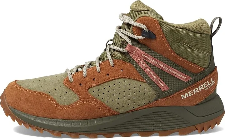 Merrell Wildwood Mid LTR Waterproof Women's Shoes Forest 1 : 5.5 M, Leather/Suede - Image 5