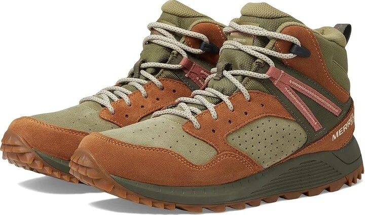 Merrell Wildwood Mid LTR Waterproof Women's Shoes Forest 1 : 5.5 M, Leather/Suede