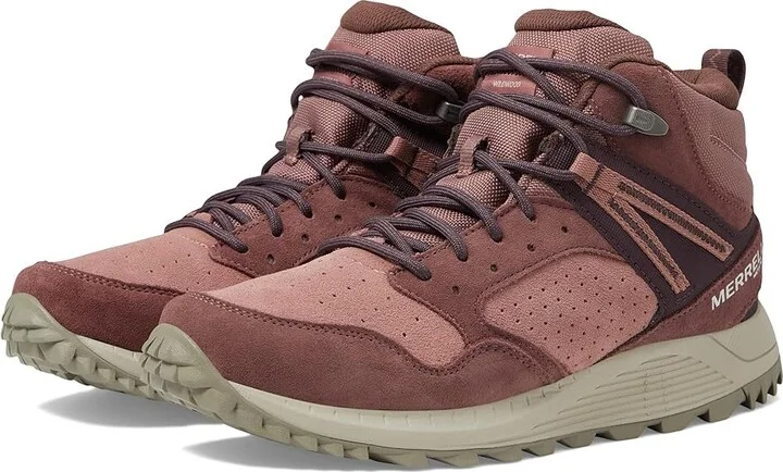Merrell Wildwood Mid LTR Waterproof Women's Shoes Marron/Burlwood : 7 M, Leather/Suede