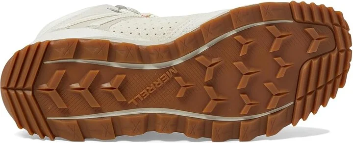 Merrell Wildwood Mid LTR Waterproof Women's Shoes Off-White : 7 M, Leather/Suede - Image 3