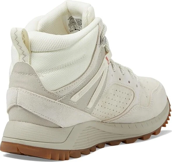 Merrell Wildwood Mid LTR Waterproof Women's Shoes Off-White : 7 M, Leather/Suede - Image 4