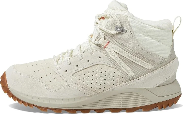 Merrell Wildwood Mid LTR Waterproof Women's Shoes Off-White : 7 M, Leather/Suede - Image 5