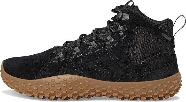 Merrell Wrapt Mid WP Men's Climbing Shoes Black/Gum : 9 M, Suede - Image 6