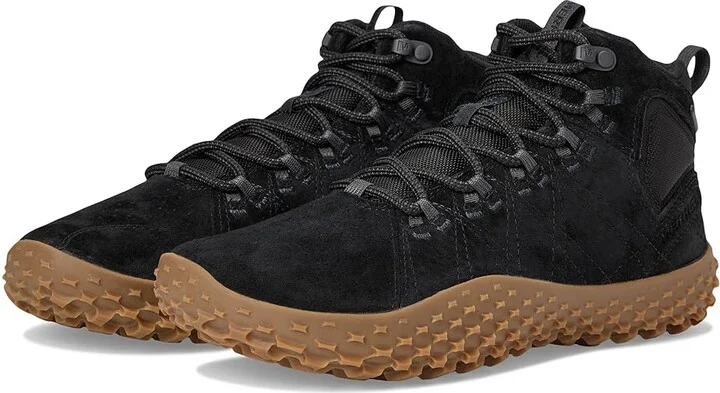 Merrell Wrapt Mid WP Men's Climbing Shoes Black/Gum : 9 M, Suede