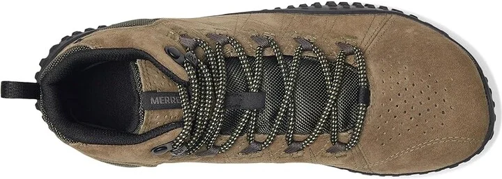 Merrell Wrapt Mid WP Men's Climbing Shoes Olive/Black : 8.5 M, Suede - Image 2