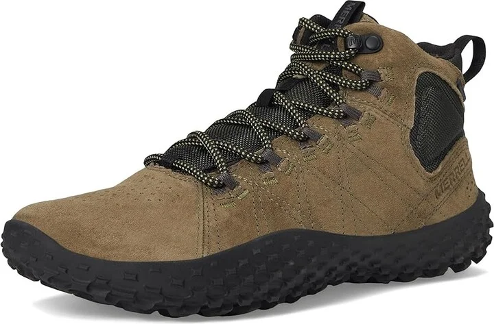 Merrell Wrapt Mid WP Men's Climbing Shoes Olive/Black : 8.5 M, Suede - Image 5