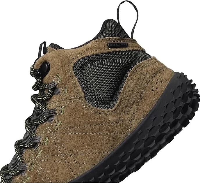 Merrell Wrapt Mid WP Men's Climbing Shoes Olive/Black : 8.5 M, Suede - Image 7