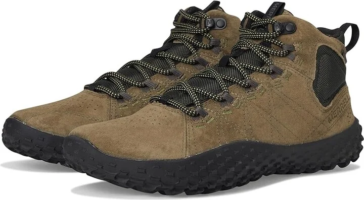 Merrell Wrapt Mid WP Men's Climbing Shoes Olive/Black : 8.5 M, Suede