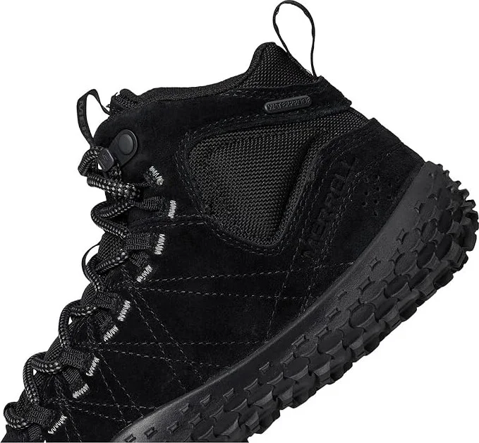 Merrell Wrapt Mid WP Women's Climbing Shoes Black/Black : 8 M, Leather/Suede - Image 7