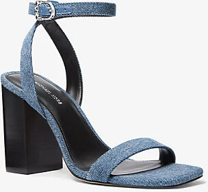 Merriam Denim Block Heel Sandal