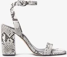 Merriam Snake Embossed Leather Block Heel Sandal - Image 2