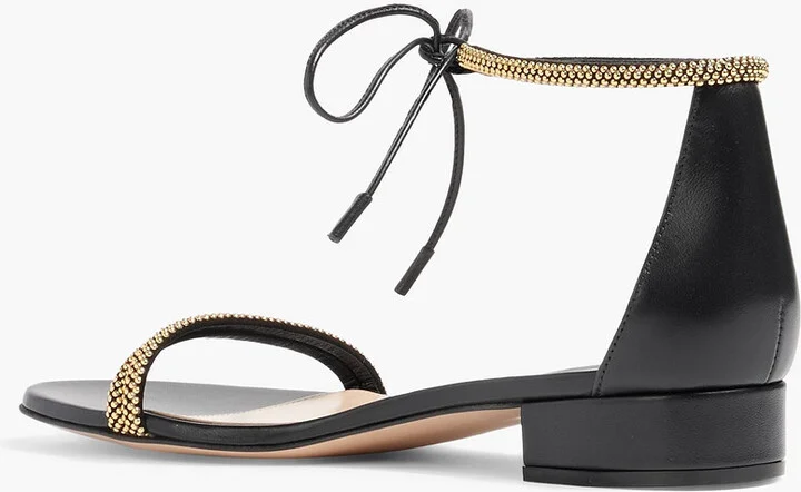 Mesalina 20 bead-embellished leather sandals - Image 3