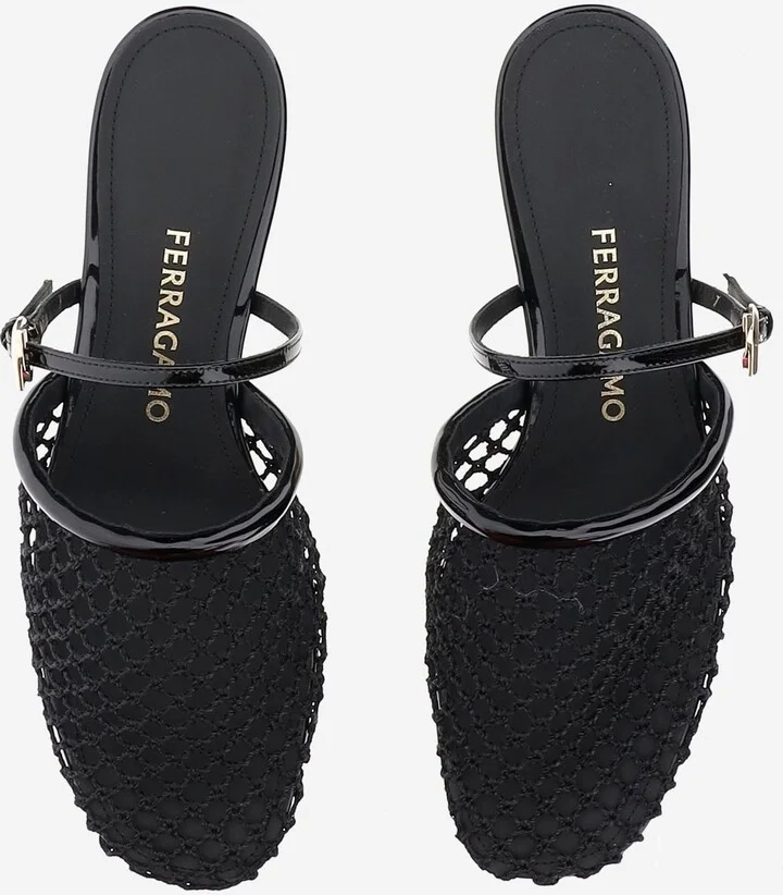Mesh And Leather Mules - Image 2