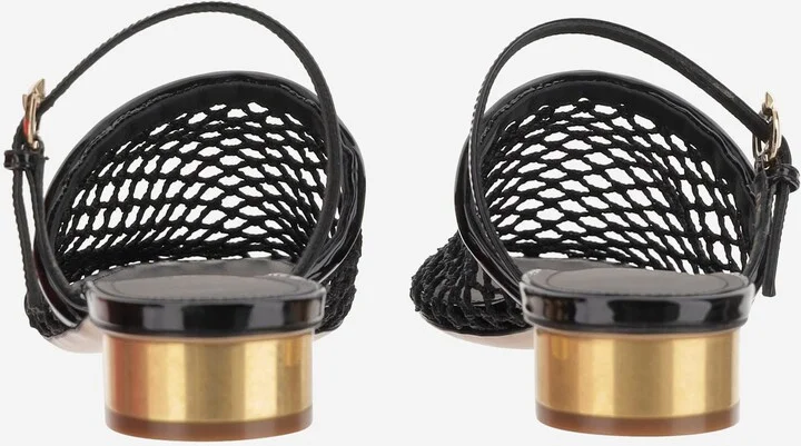 Mesh And Leather Mules - Image 4