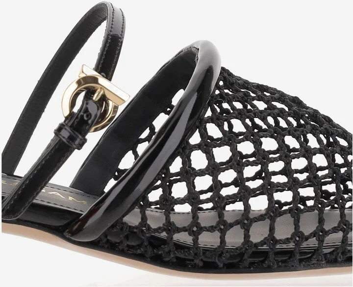 Mesh And Leather Mules - Image 5