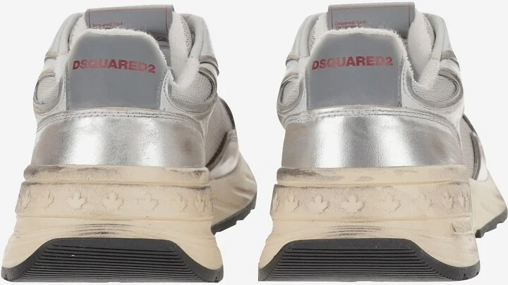 Mesh And Leather Sneakers With Logo - Image 4