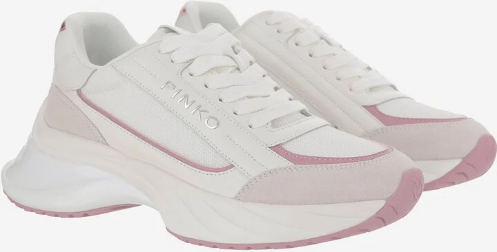 Mesh And Leather Sneakers With Logo - Image 3