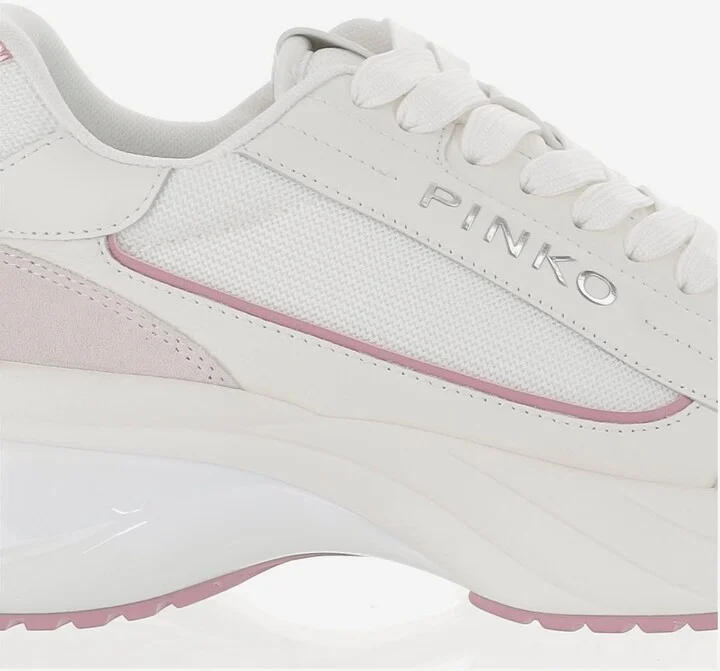 Mesh And Leather Sneakers With Logo - Image 5