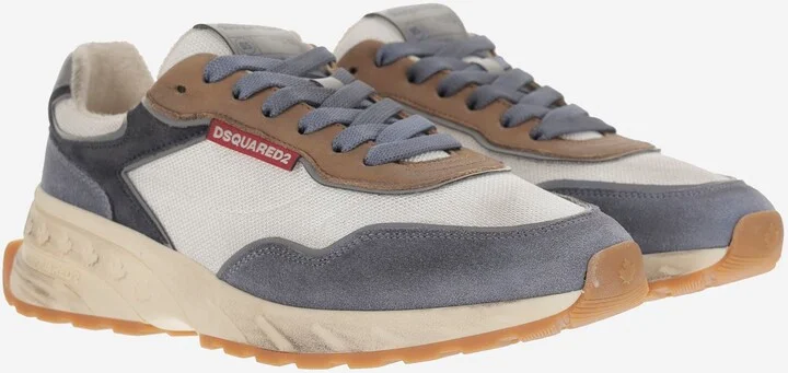Mesh And Leather Sprinter Sneakers With Logo - Image 3