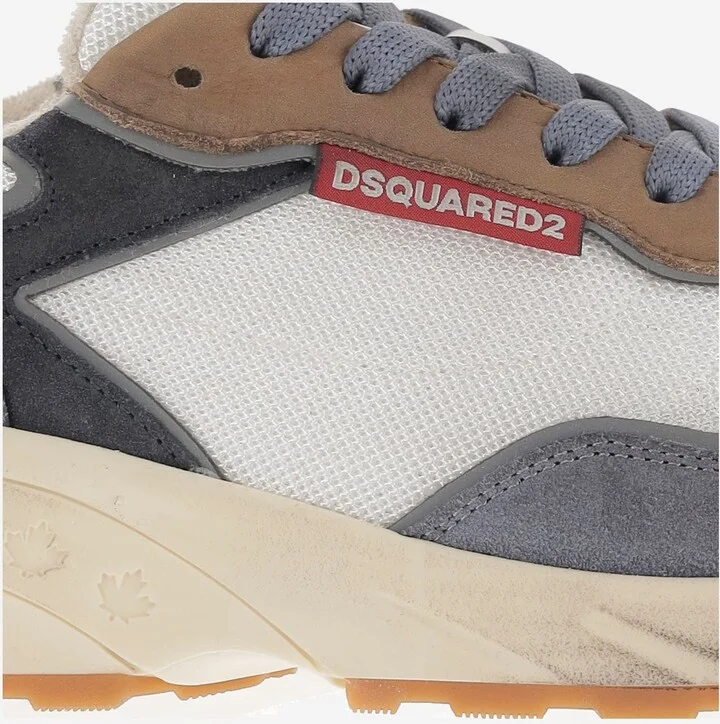 Mesh And Leather Sprinter Sneakers With Logo - Image 5