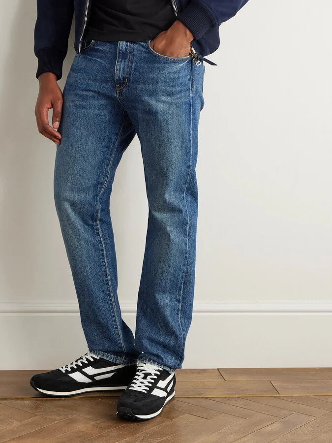 Mesh and Leather-Trimmed Suede Sneakers - Image 2