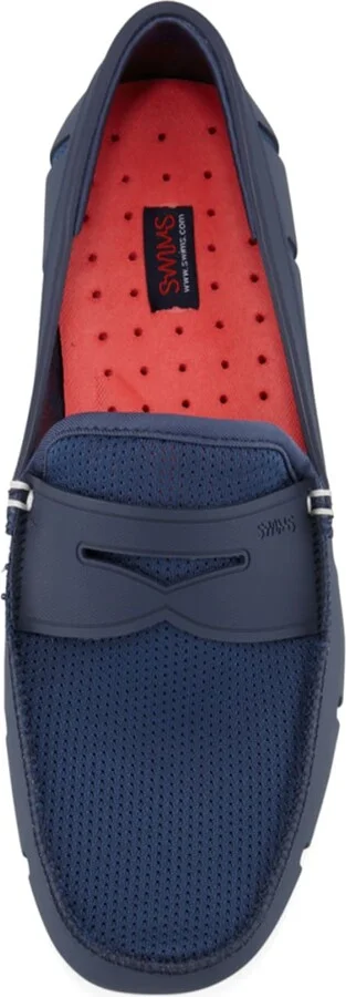 Mesh and Rubber Penny Loafer, Navy - Image 7