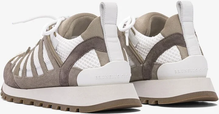 Mesh and Suede Running Sneakers - Image 3