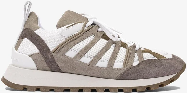 Mesh and Suede Running Sneakers