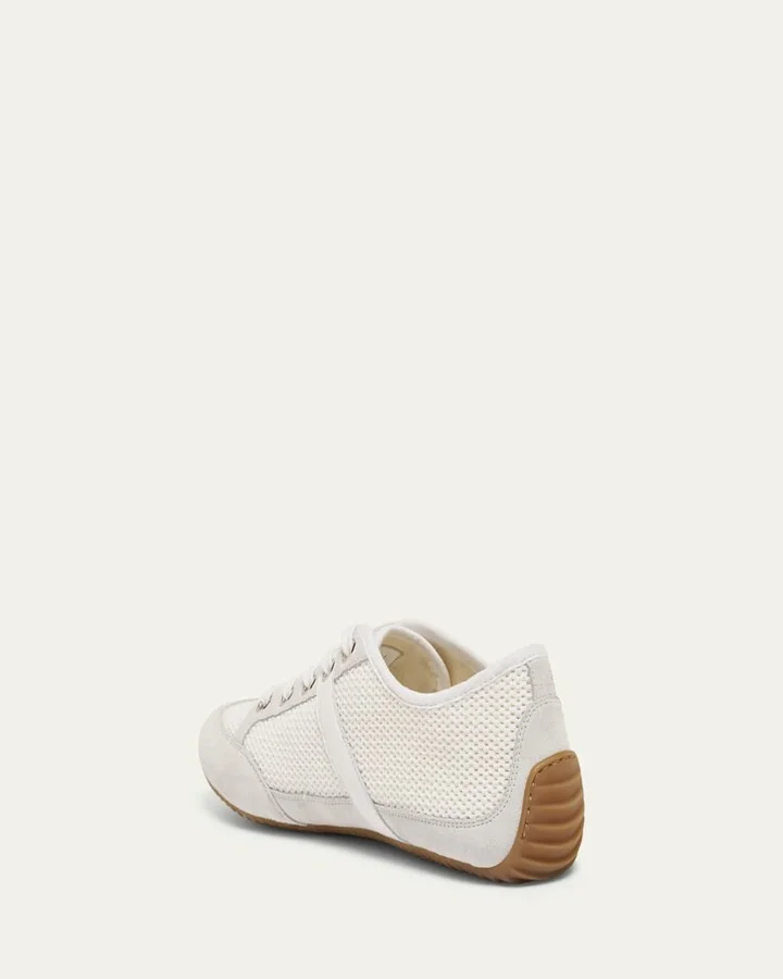Mesh And Suede Slim Low-Top Sneakers - Image 6