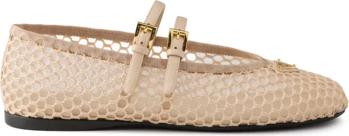 Mesh ballet flats